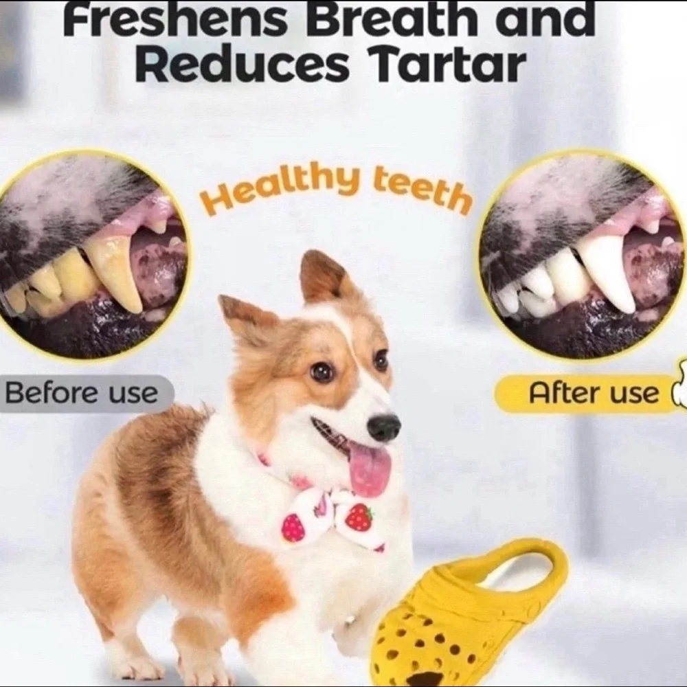 Natural Rubber Dog Chew Toy Slipper | Yellow Treat Dispenser | 5x2 in‎